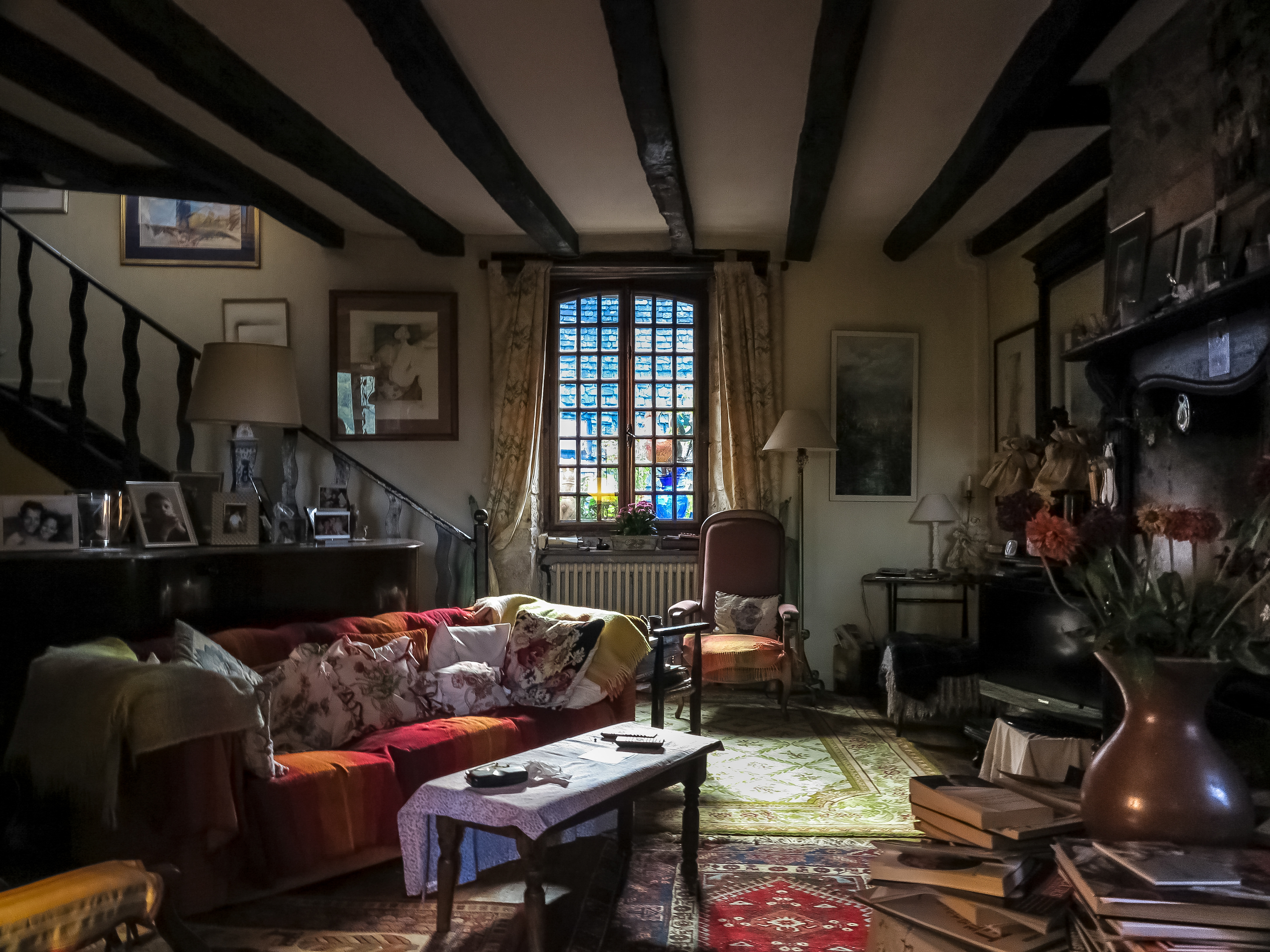 photograph of an interior of an old country home in France