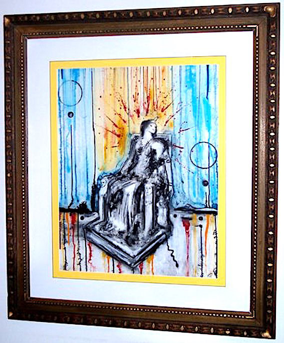 "The Death Of Cleopatra" Acrylic, Ink, 22x28"
