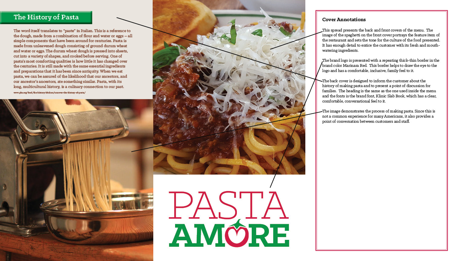 Janice Ressler Pasta Amore Marketing Materials