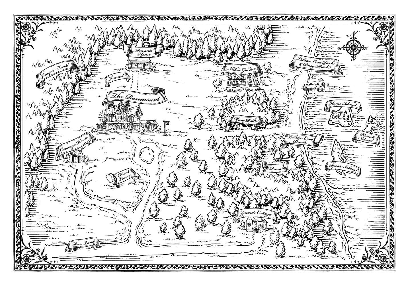 Mike Schley's Portfolio - Literary End-Sheet Maps