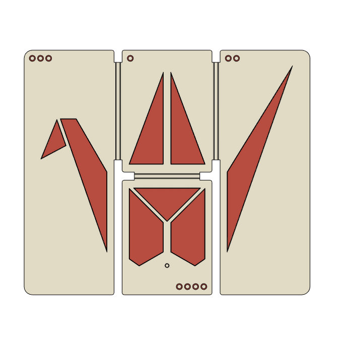 Folding board top view