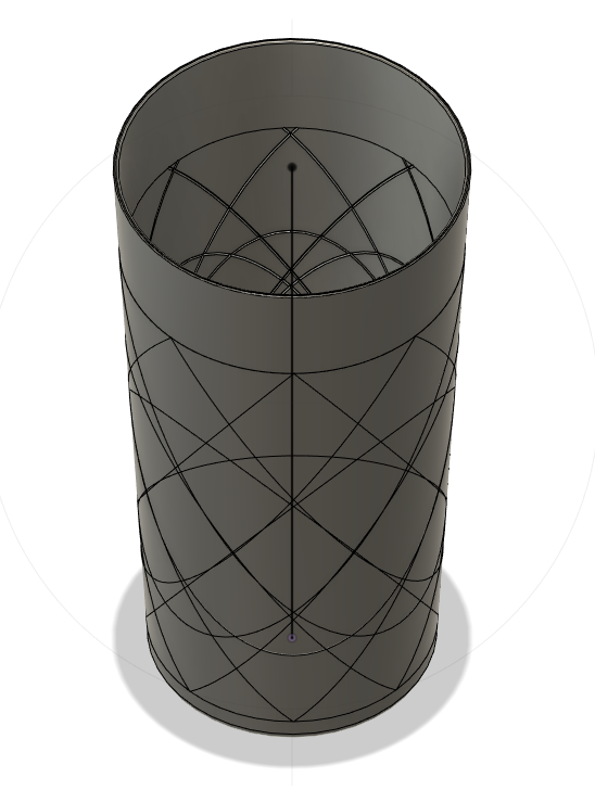 Glass model perspective view