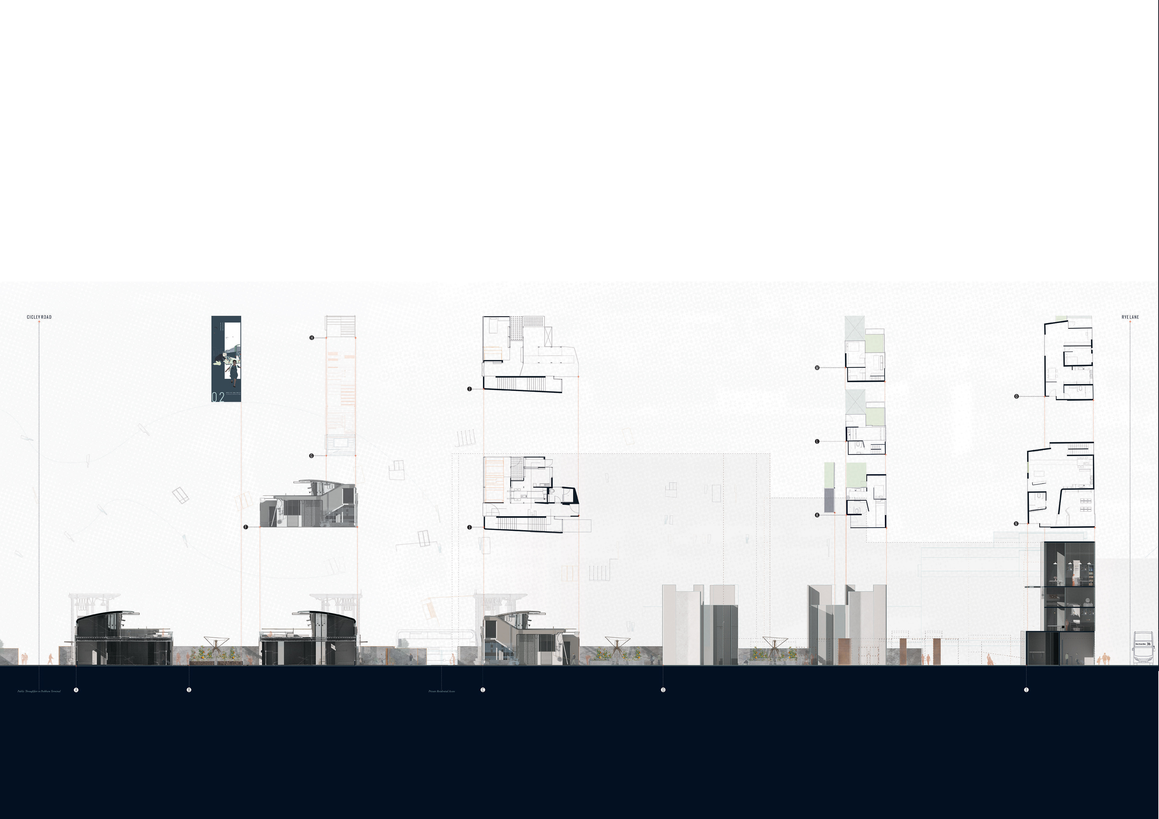 A Long Section through the Lifetime Homes, Mid and Higher-rise Units totalling 278.