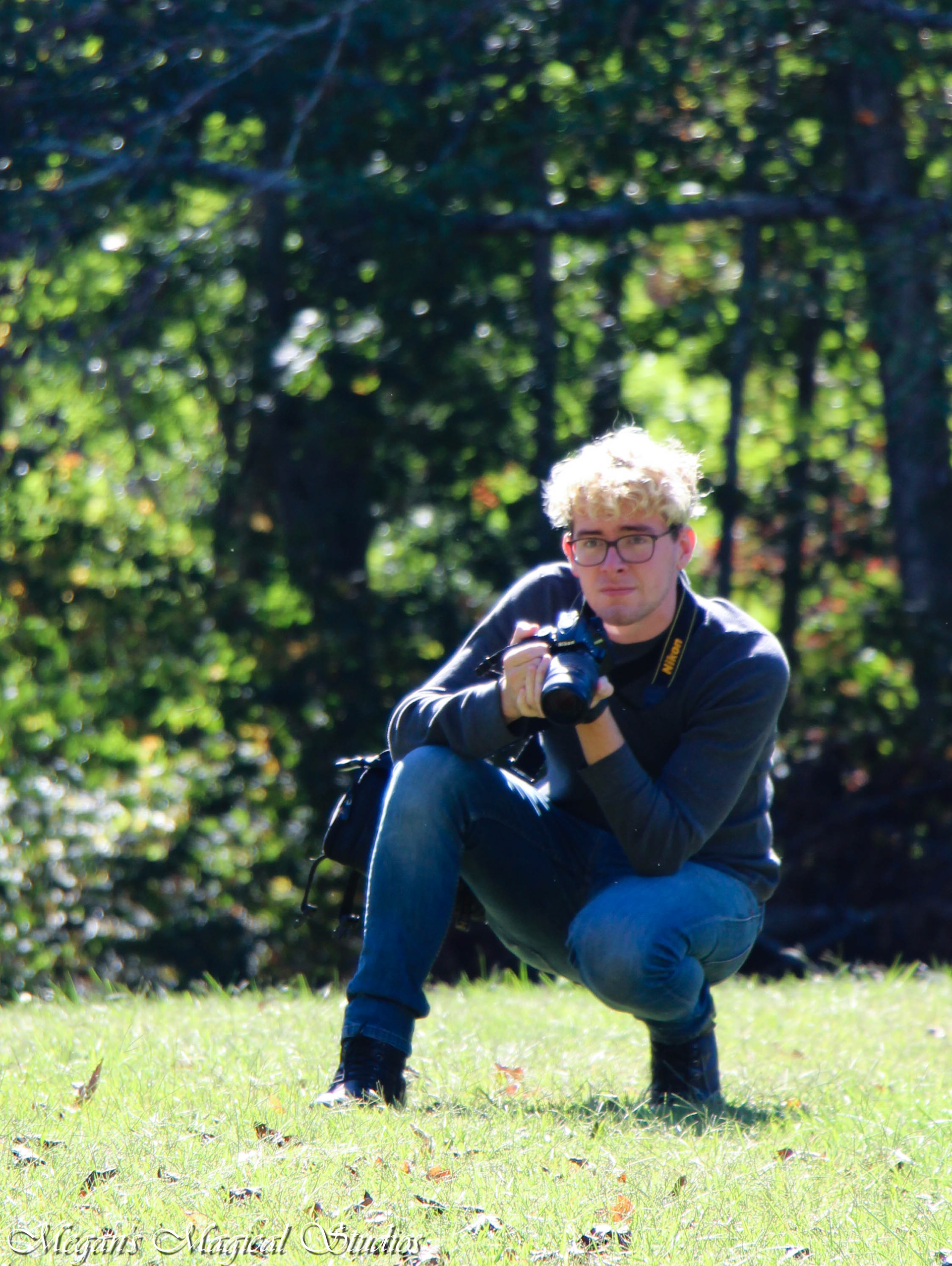 Dakota, second shooter, in action photographing a wedding