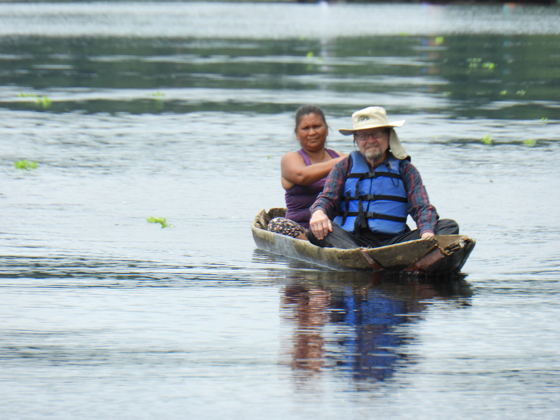 Paddling dugout canoes