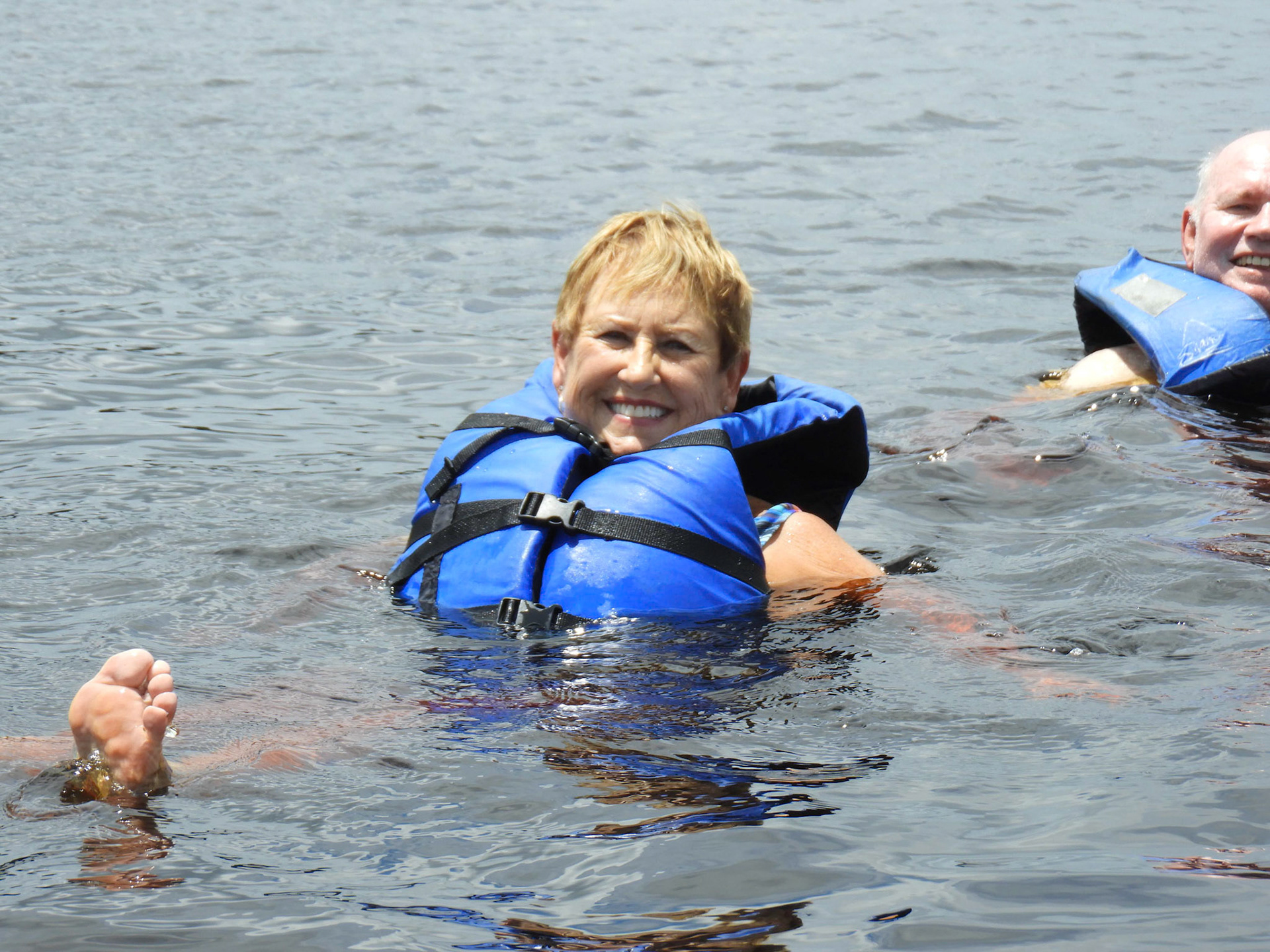 Swimming with the dolphins (we did see some)