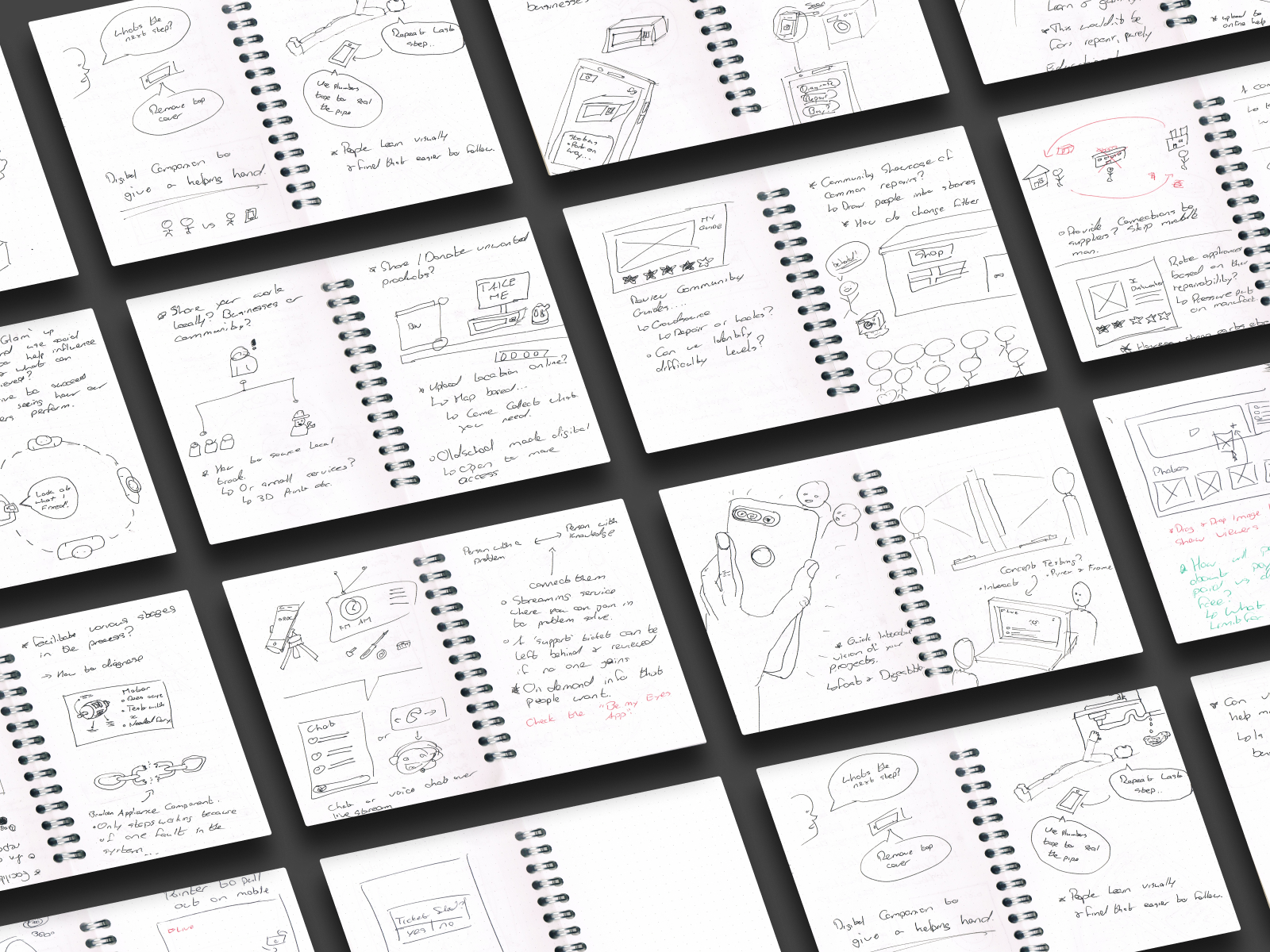 Scanned Sketches from Ideation Phase