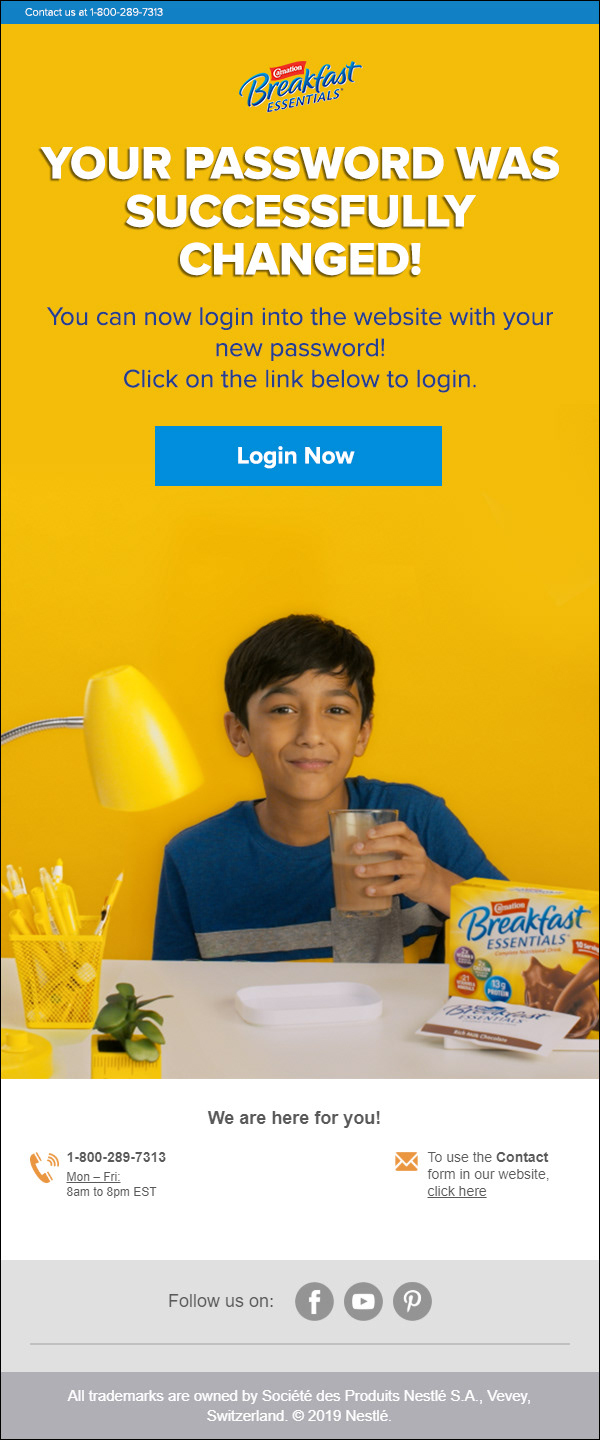 Password was changed