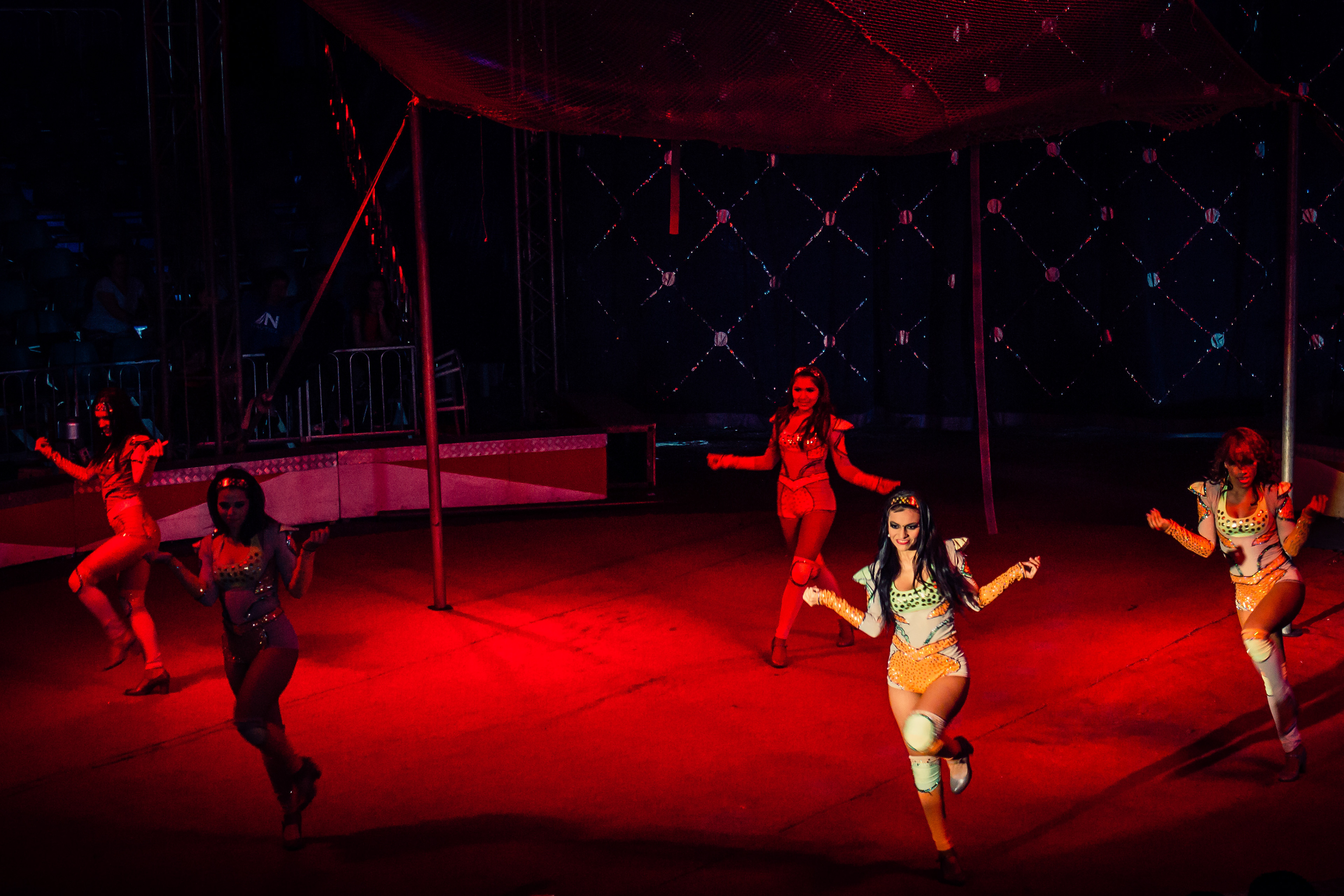The dancing number during the earlier show of the circus. there are two shows a day. Caracas, 2015