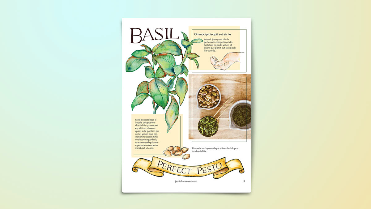 magazine illustration basil