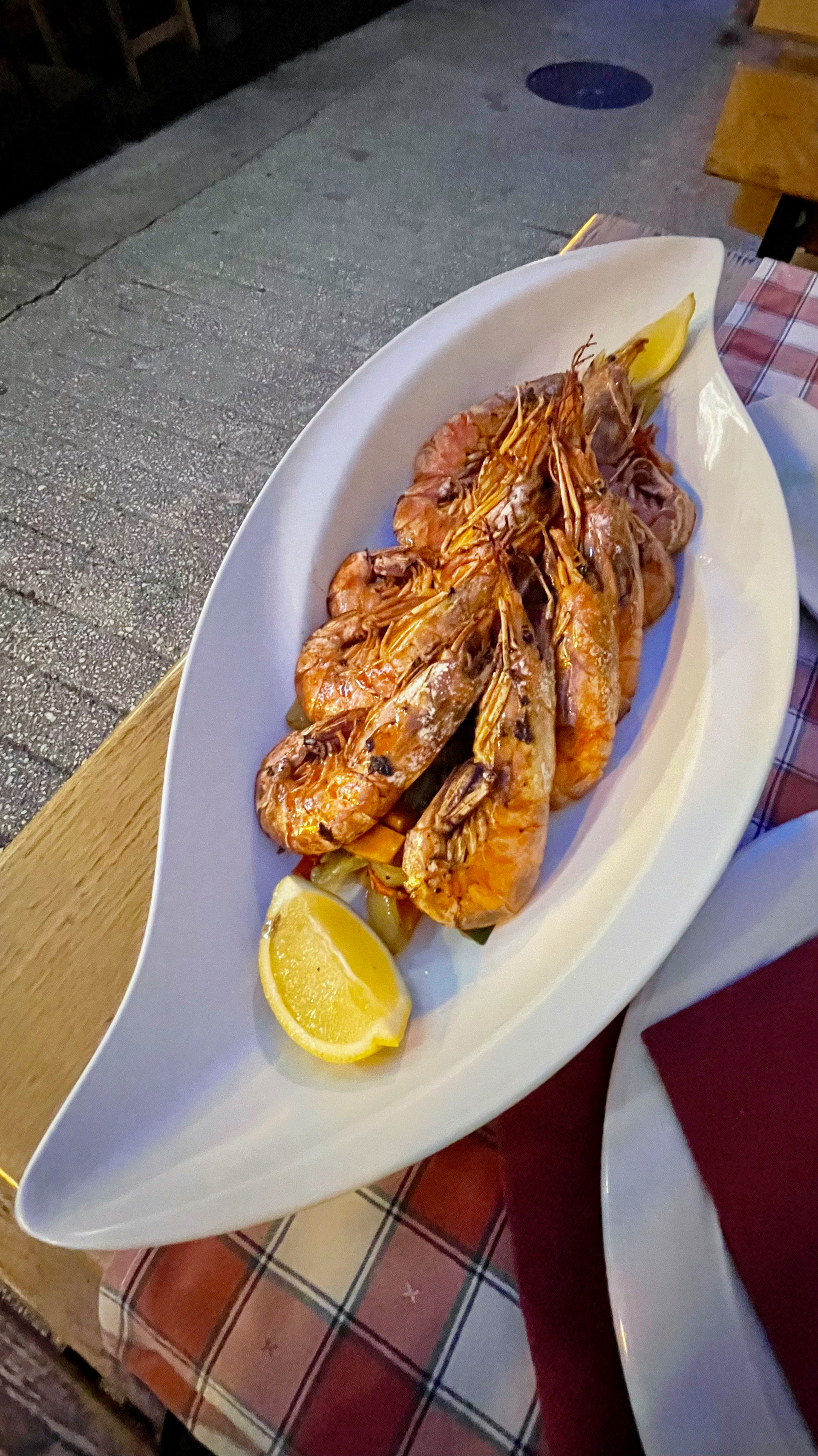 Grilled Prawns at Konba Marjan