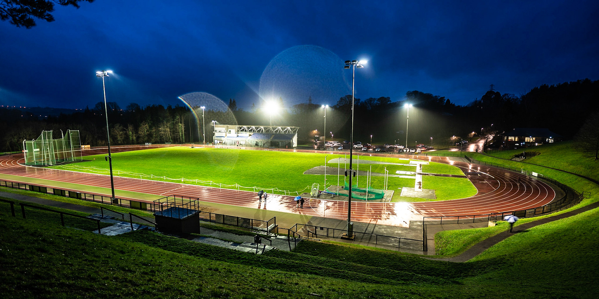 A very wet walk tonight up around Mary Peters track. But at least the dog was happy :)