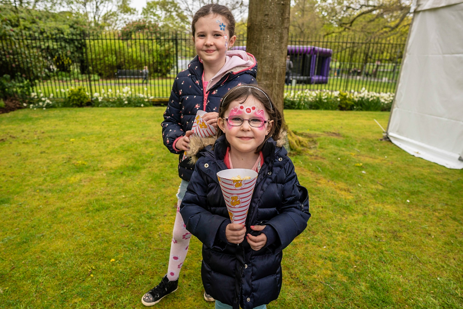 The Spring fair at Malone House. Terrible rain had washed out the previous day, but today nothing was stopping these two having a wonderful day with their wonderful dad!!