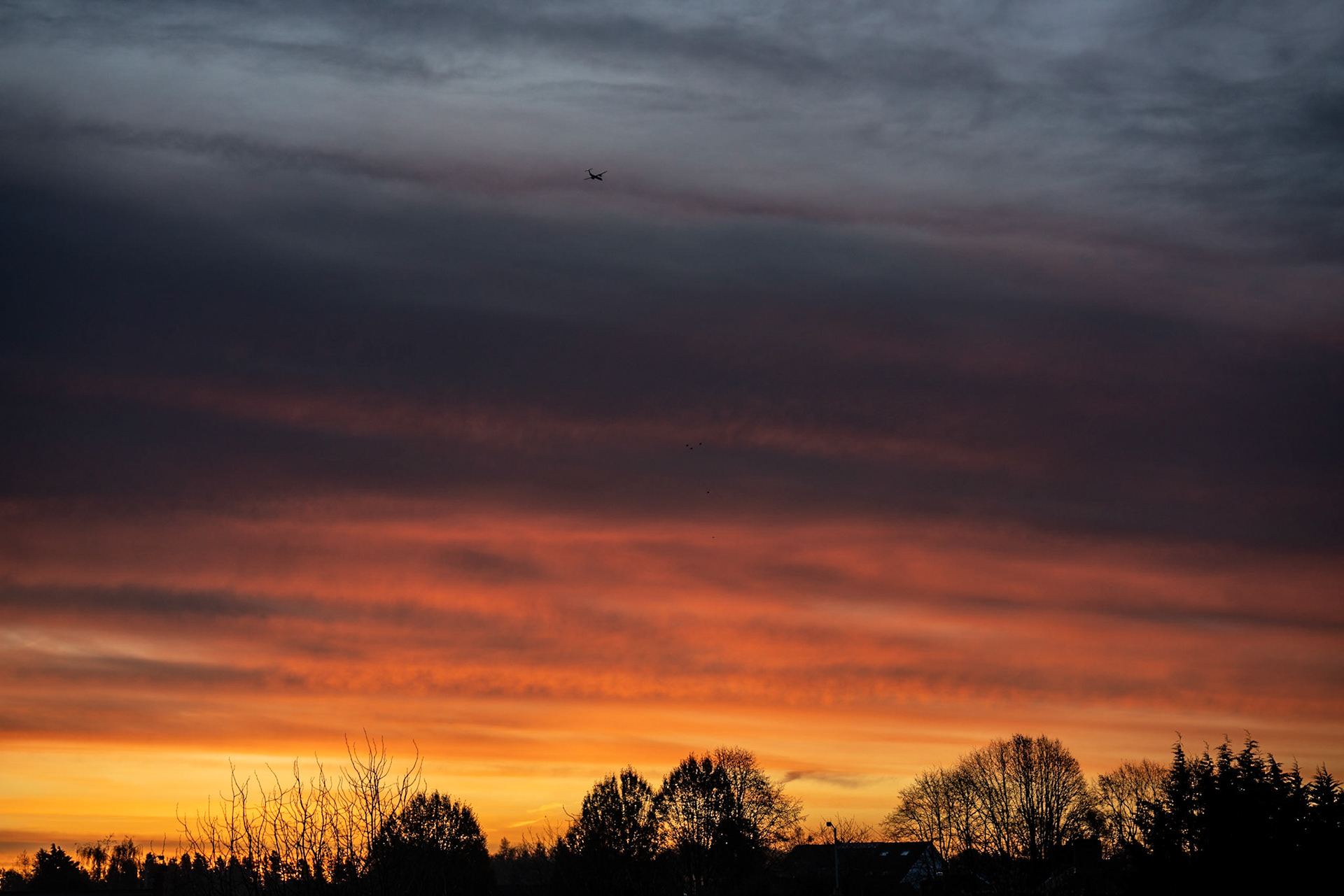 Sunrise as someone is jetting off - hopefully to somewhere nice