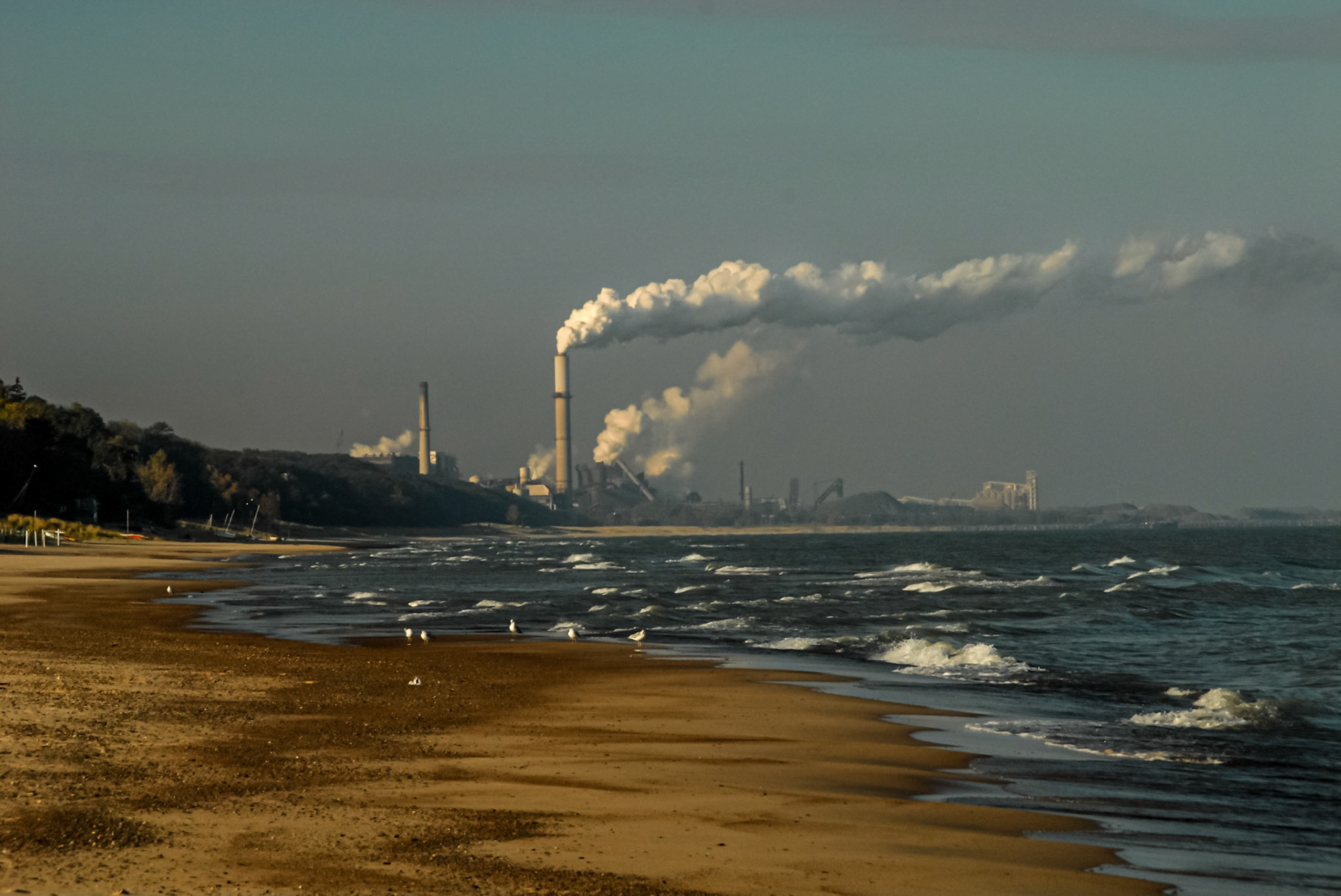 View from the beach - Indiana Dunes SP  October 2007