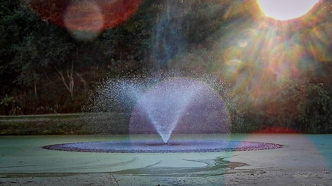 Water spray at Pleasant Creek Campground - Photo is by Carter