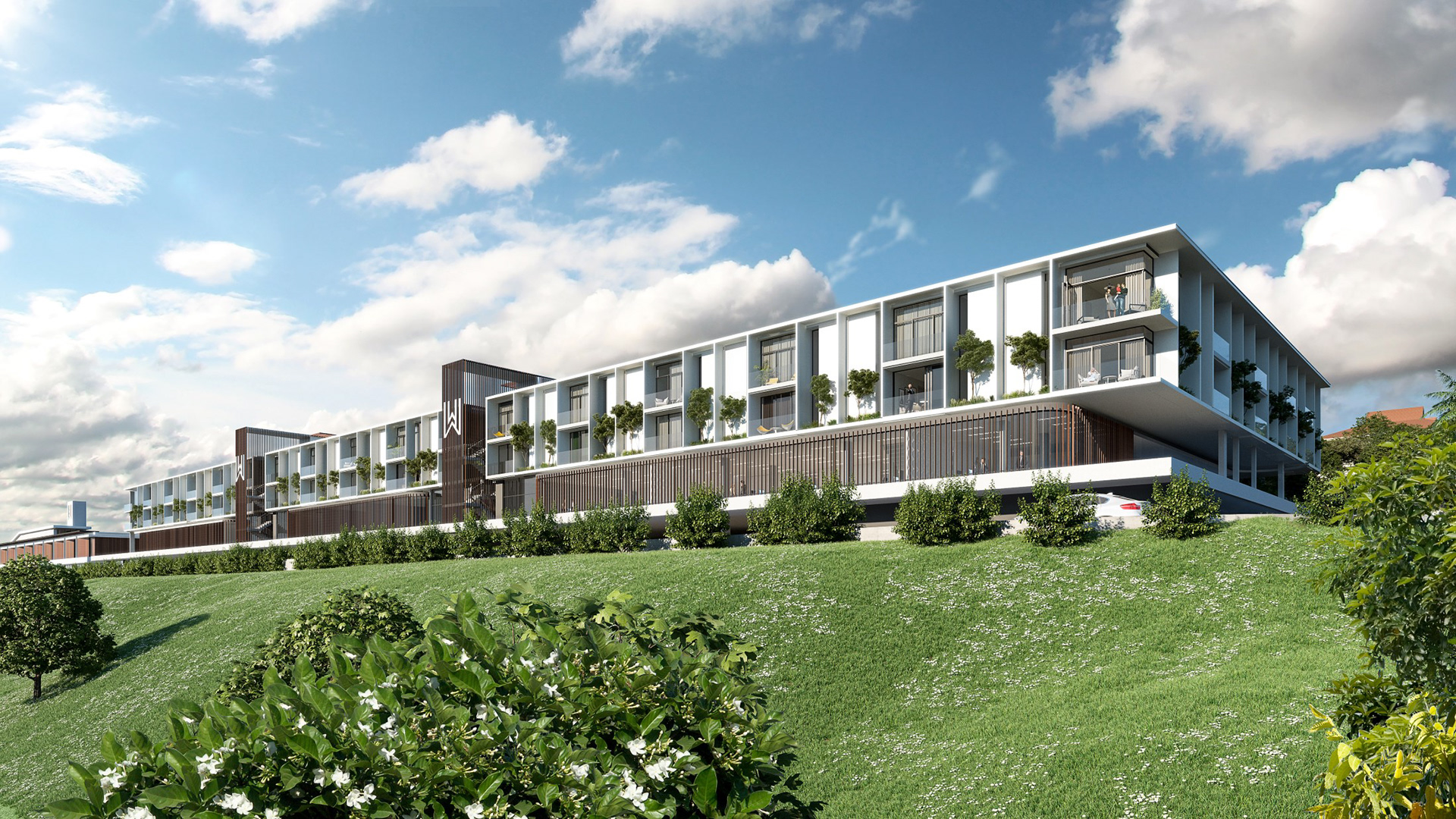 Modern 3 storey mixed use building