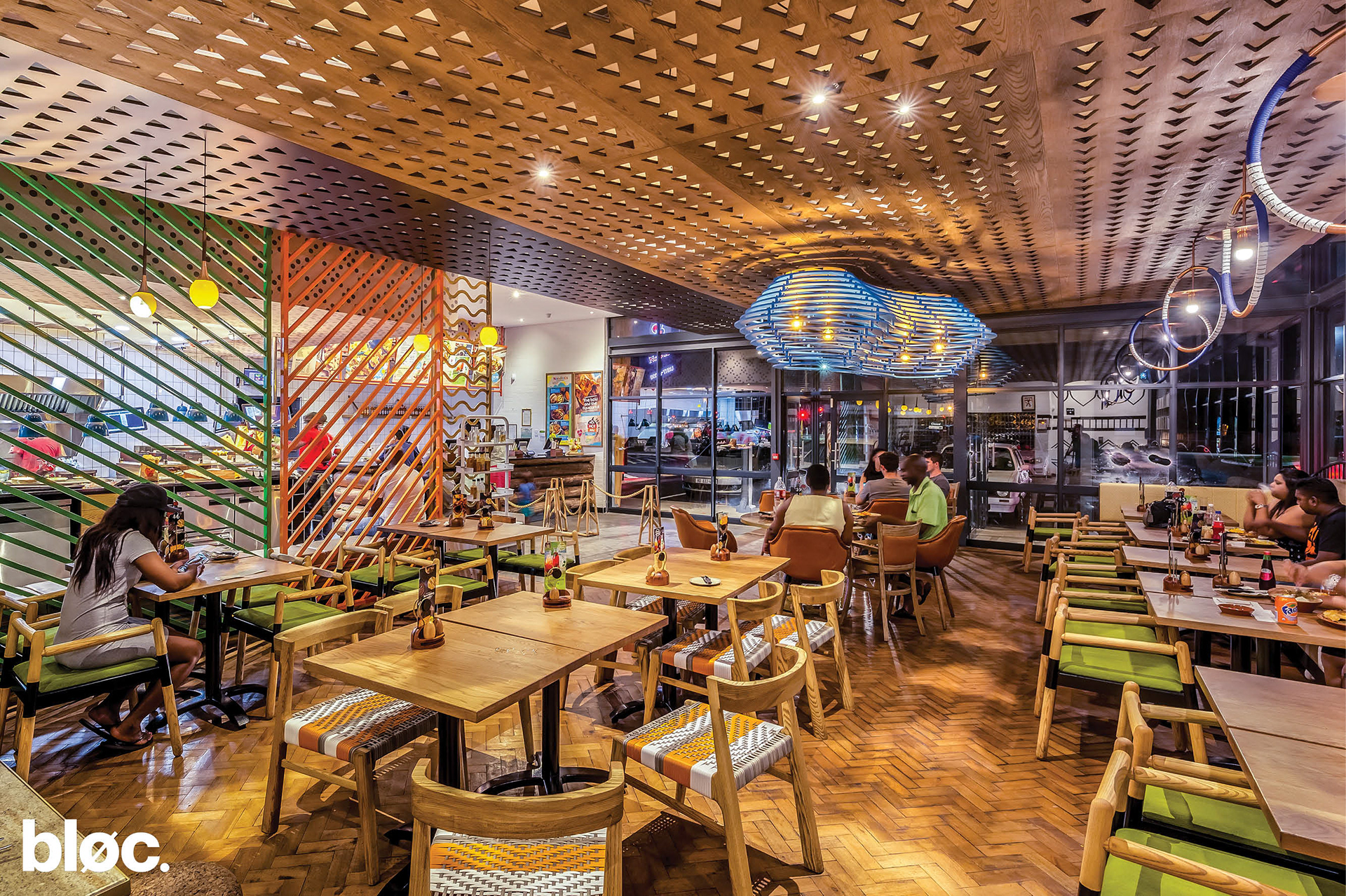 Contemporary African inspired interior store layout