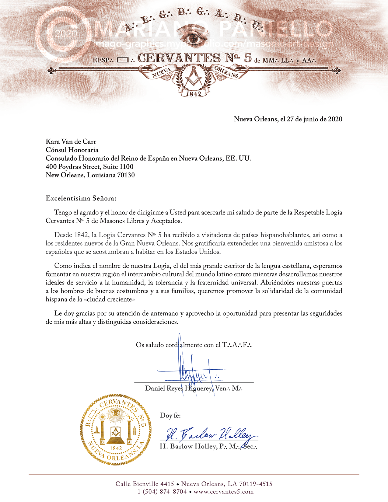 Lodge letterhead