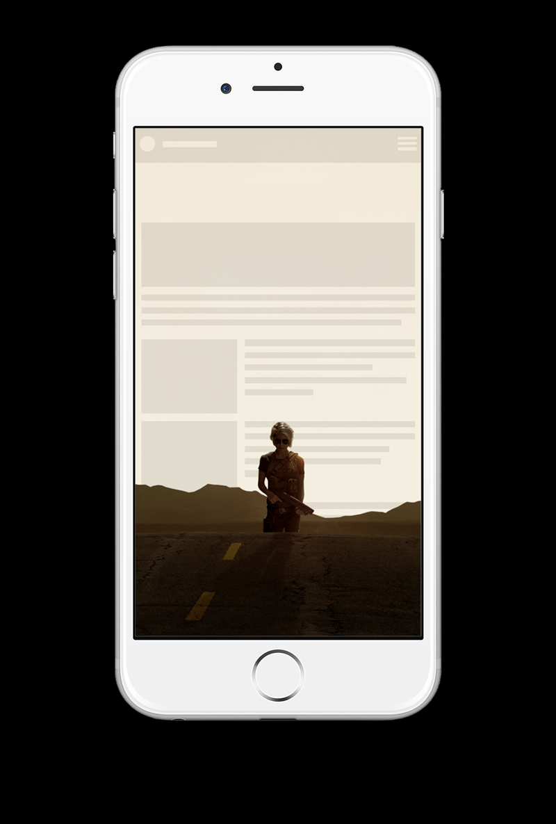 2. Once the banner is tapped, a short animated sequence takes over the full screen.