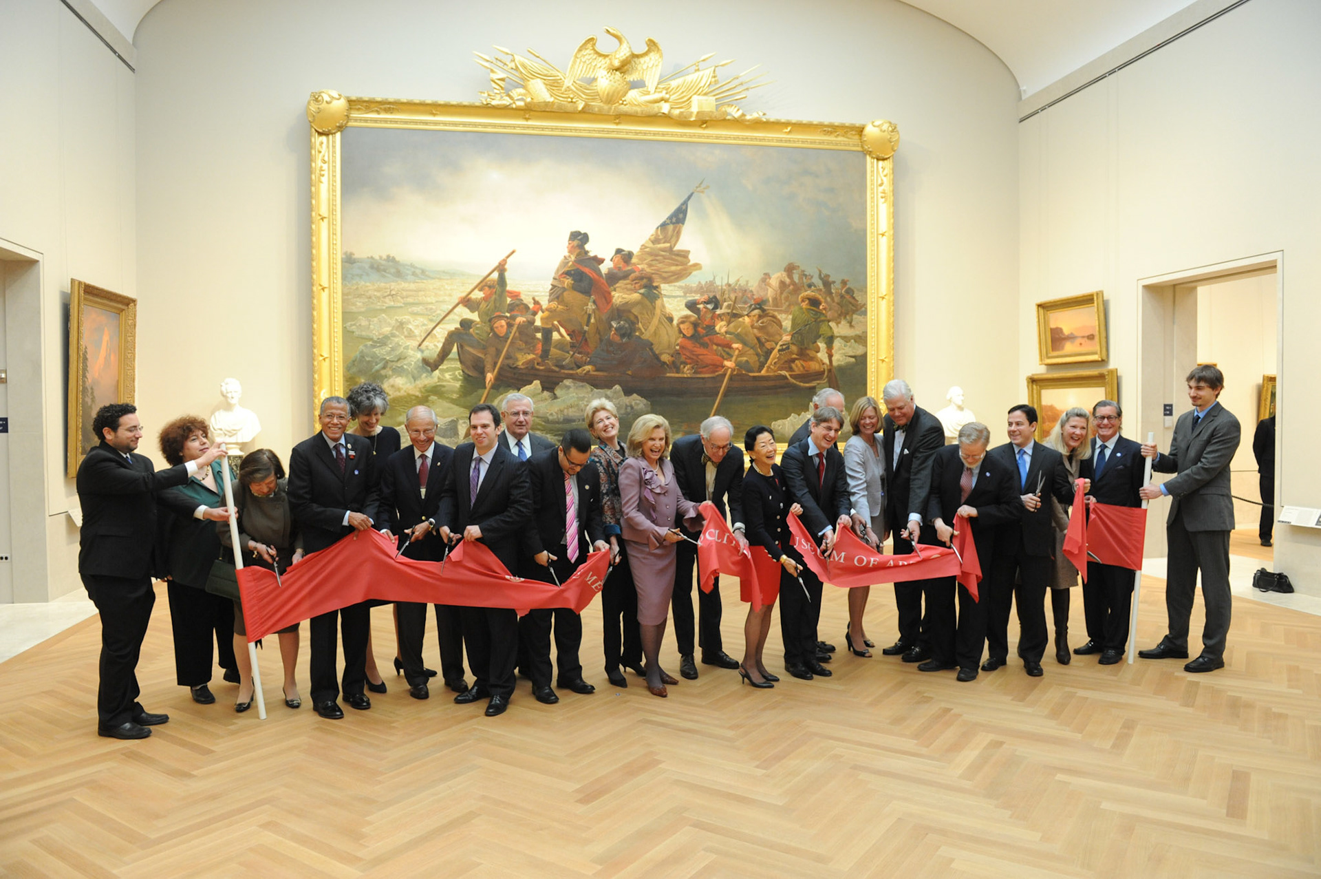 The New American Wing ribbon cutting on January 12, 2012