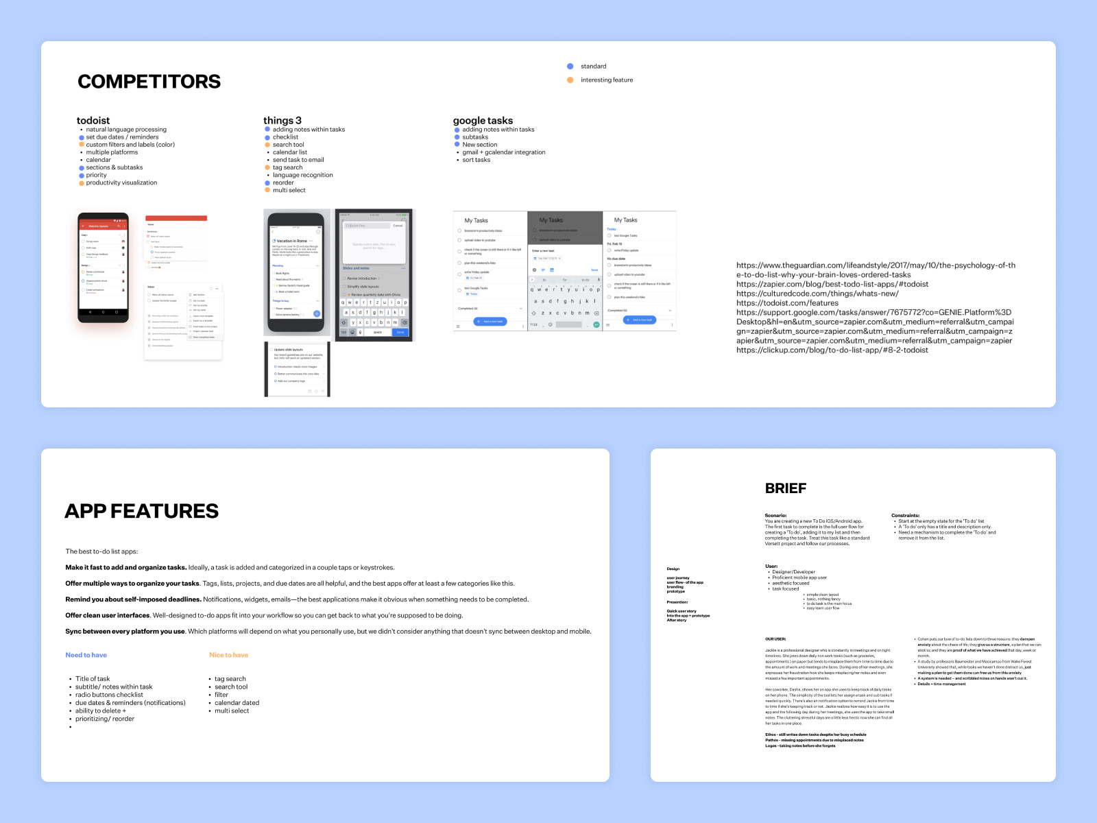 Image showing competitors, app features and brief exploration