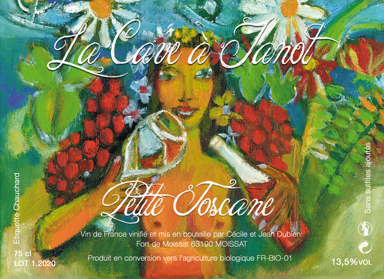Cuvée Petite Toscane 2021 - Vin rouge issu d'un assemblage à 60 % de Pinot noir et 40 % de Gamay , fruité avec une belle intensité aromatique . Sans sulfites ajoutés (conversion vers l' Agriculture Biologique).