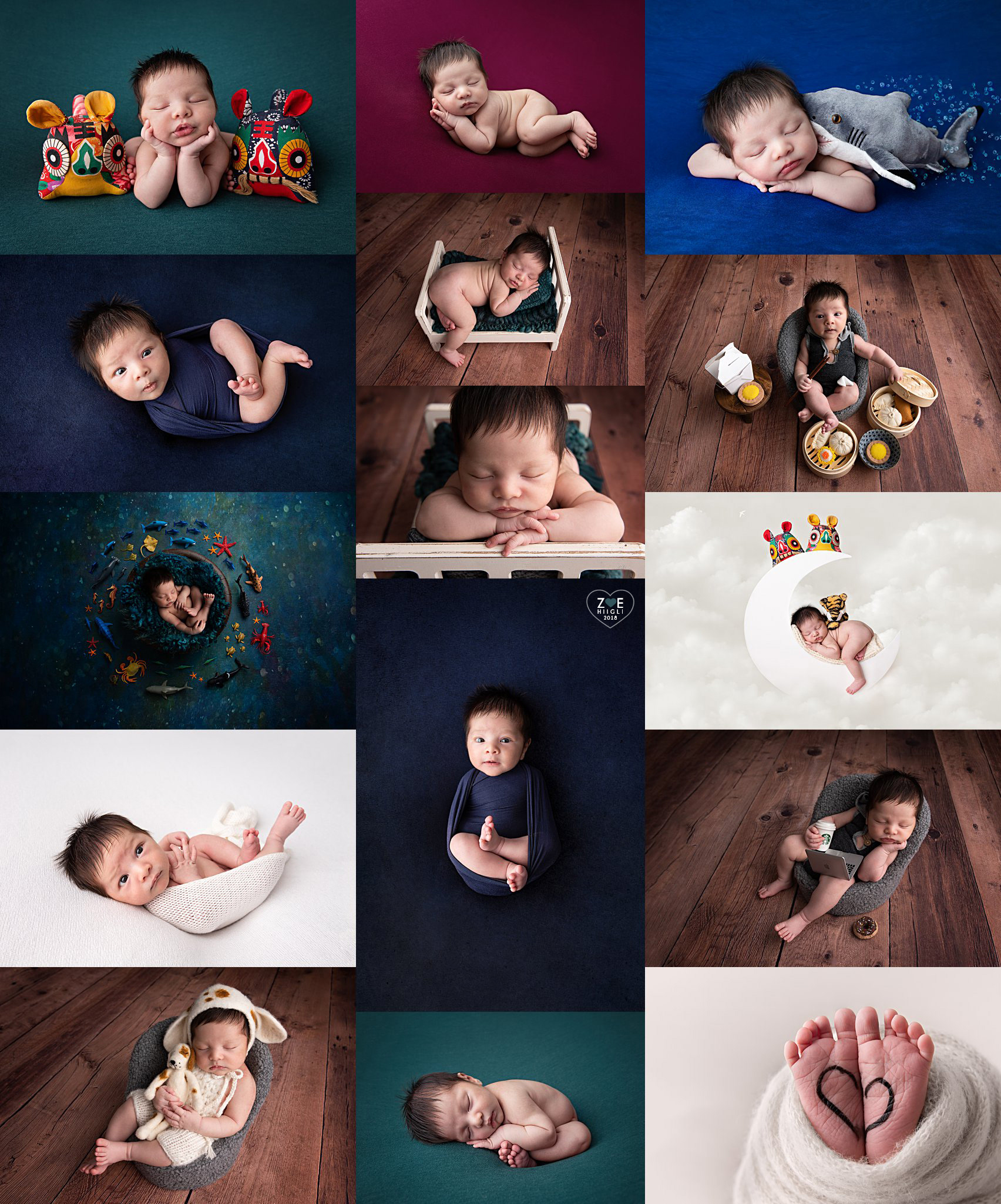 UNDERWATER SCENE BY NYC Newborn Photographer Zoe Hiigli Studio ~ HOLDEN 15 days Old