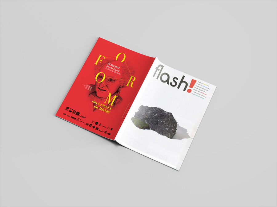 création graphique de l'évènement en 4e de couverture d'un magazine