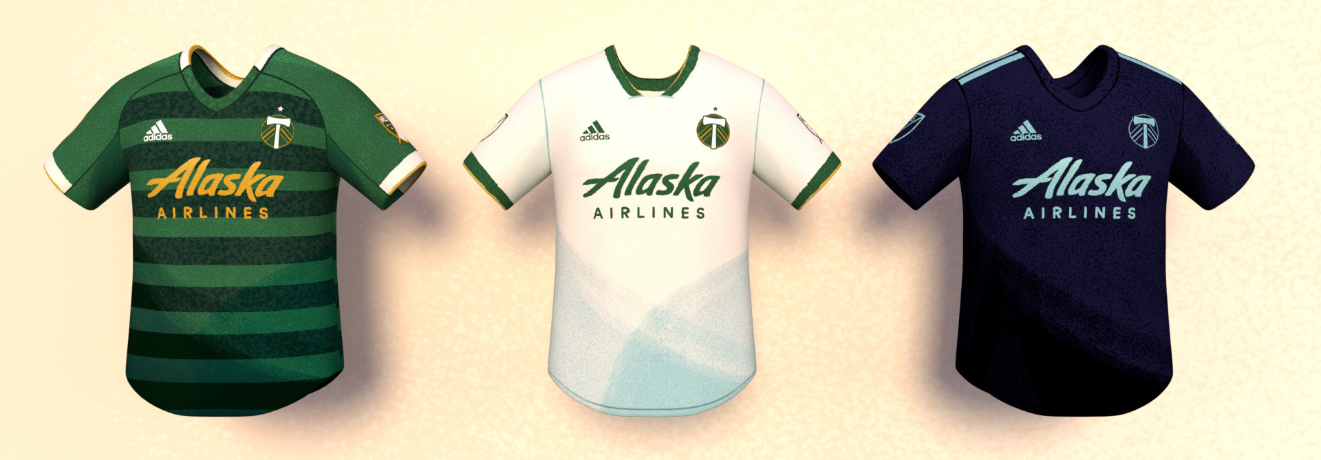Jersey designs with hand illustrated overlay
