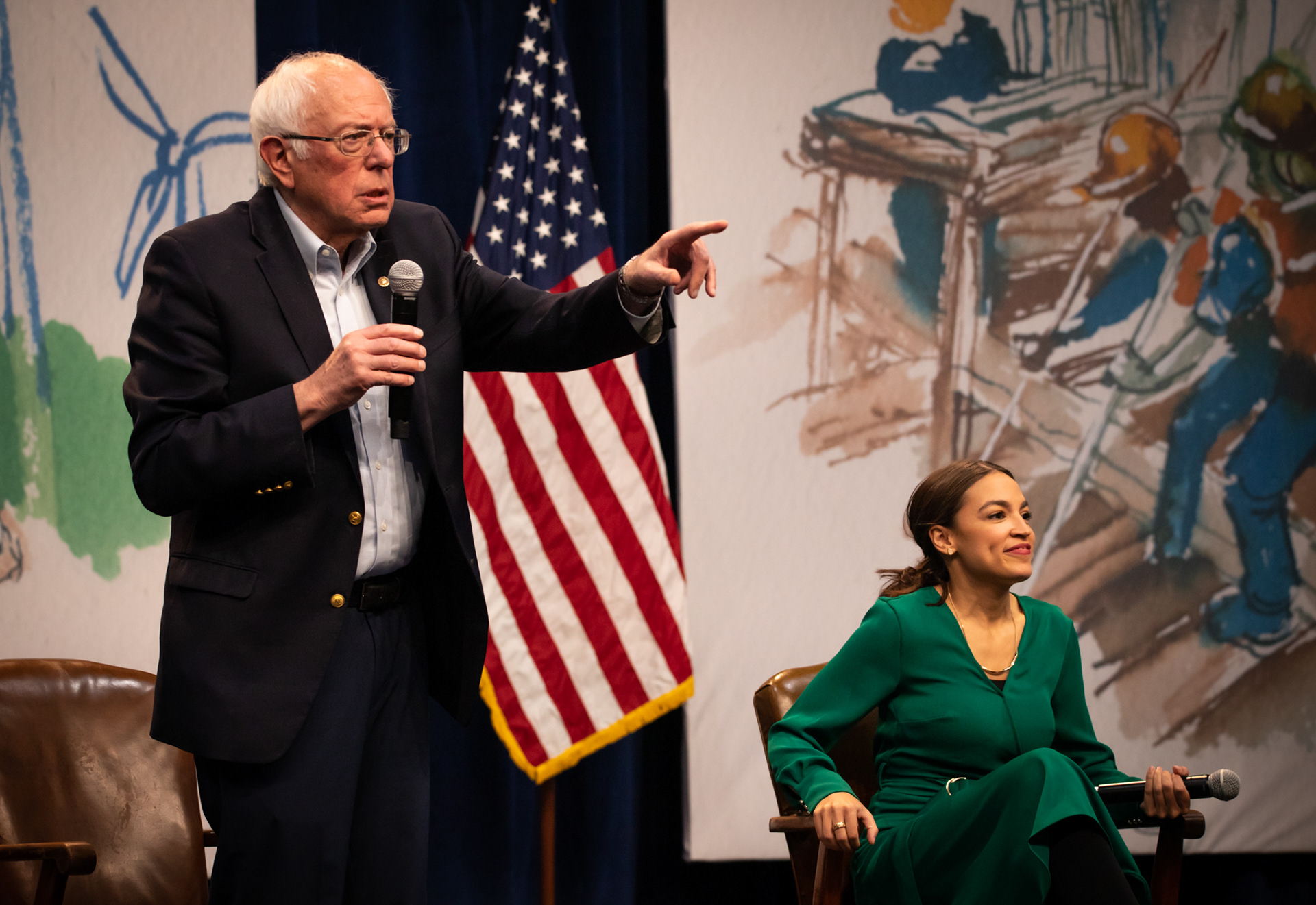 Bernie Sanders & AOC Rally - Des Moines, IA - Nov 2019