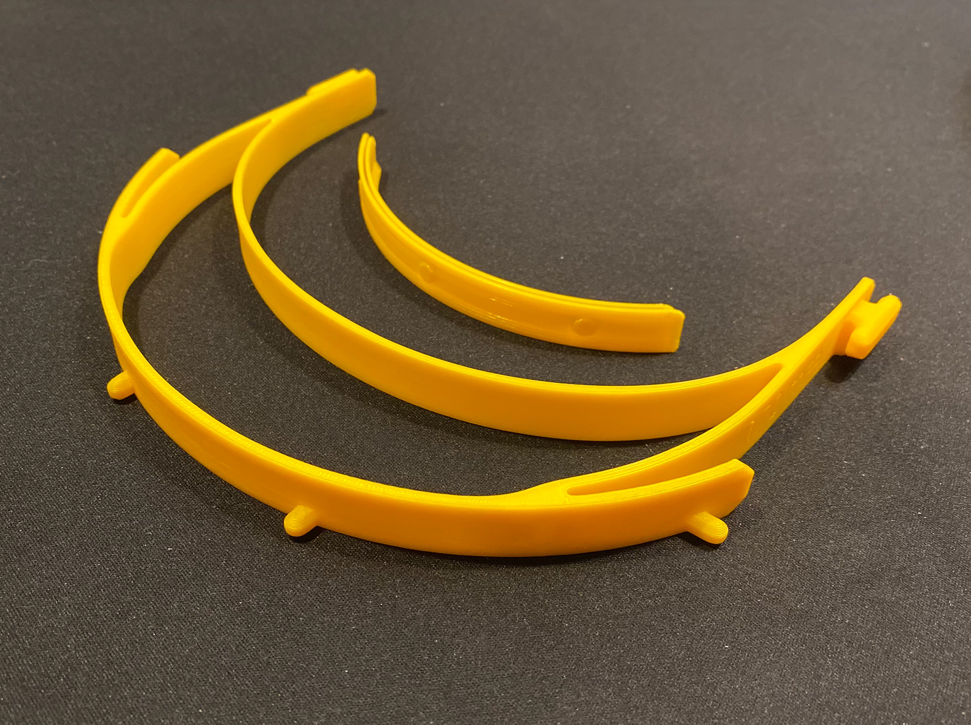 A set of parts printed in the happiest colour!