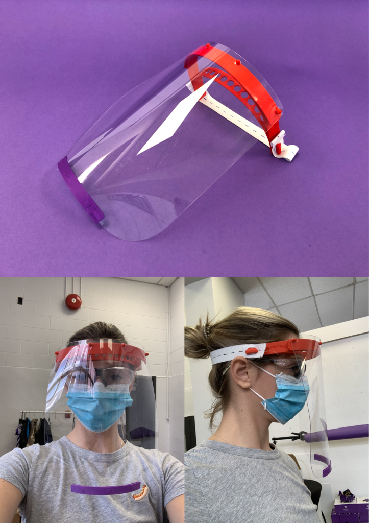 A finished face shield (image courtesy of InkSmith)