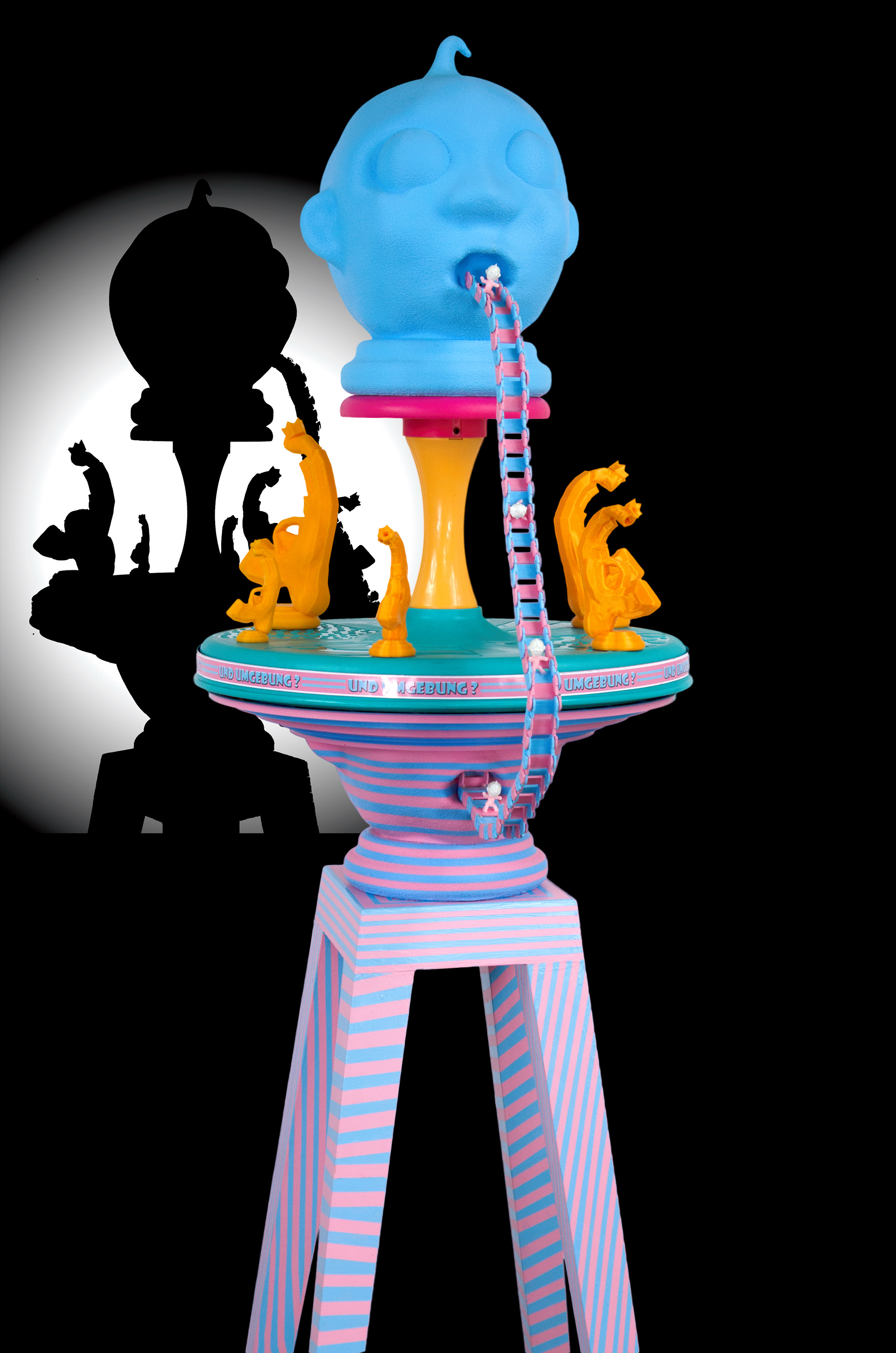 und Umgebung? und Umgebung? With Shadow. 3D Prints, found objects.