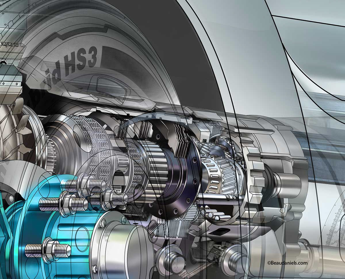 Cutaway transmission.