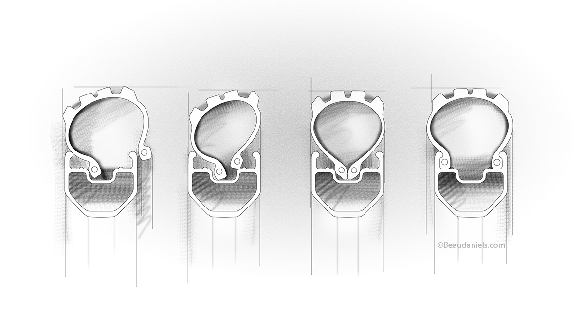 Bicycle tire installation.