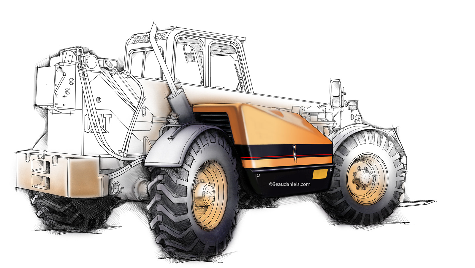 CAT style commercial vehicle.