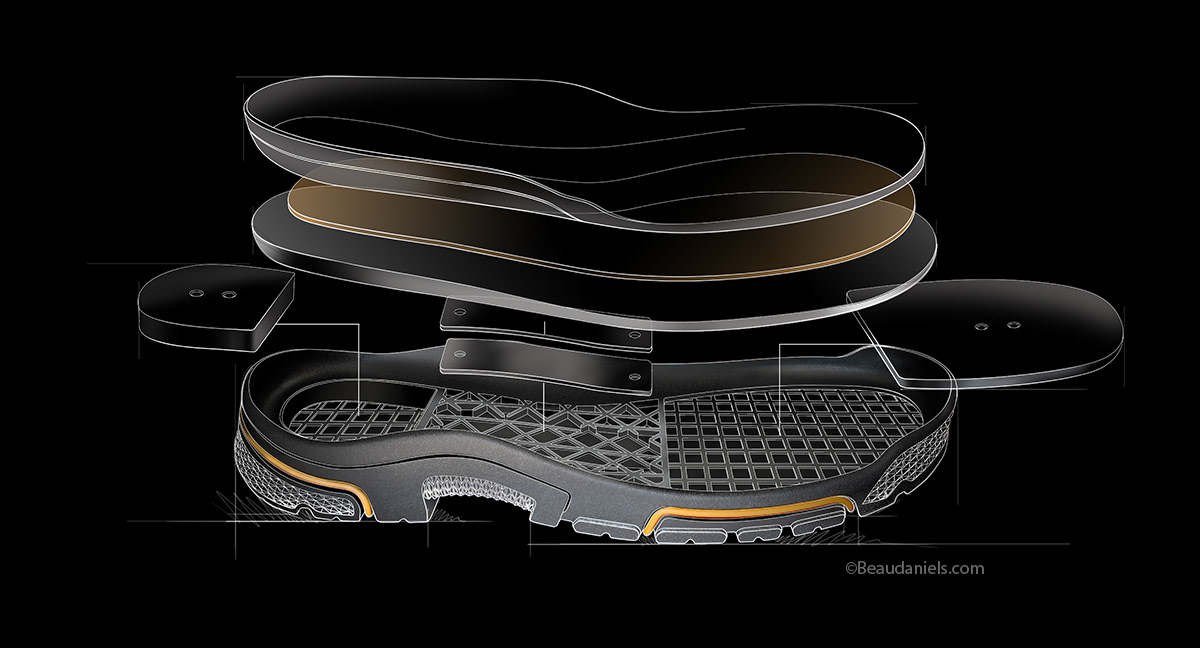 La Crosse Quad impact sole construction.