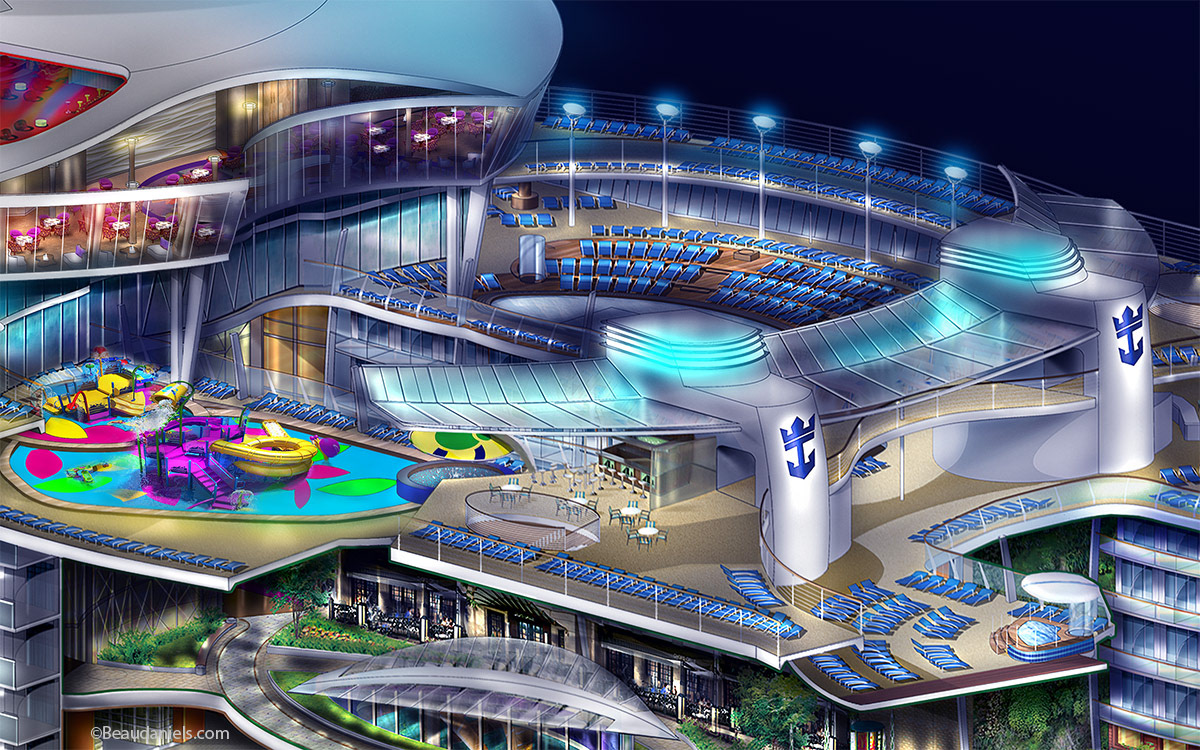 Childrens pool area, Harmony of the Seas