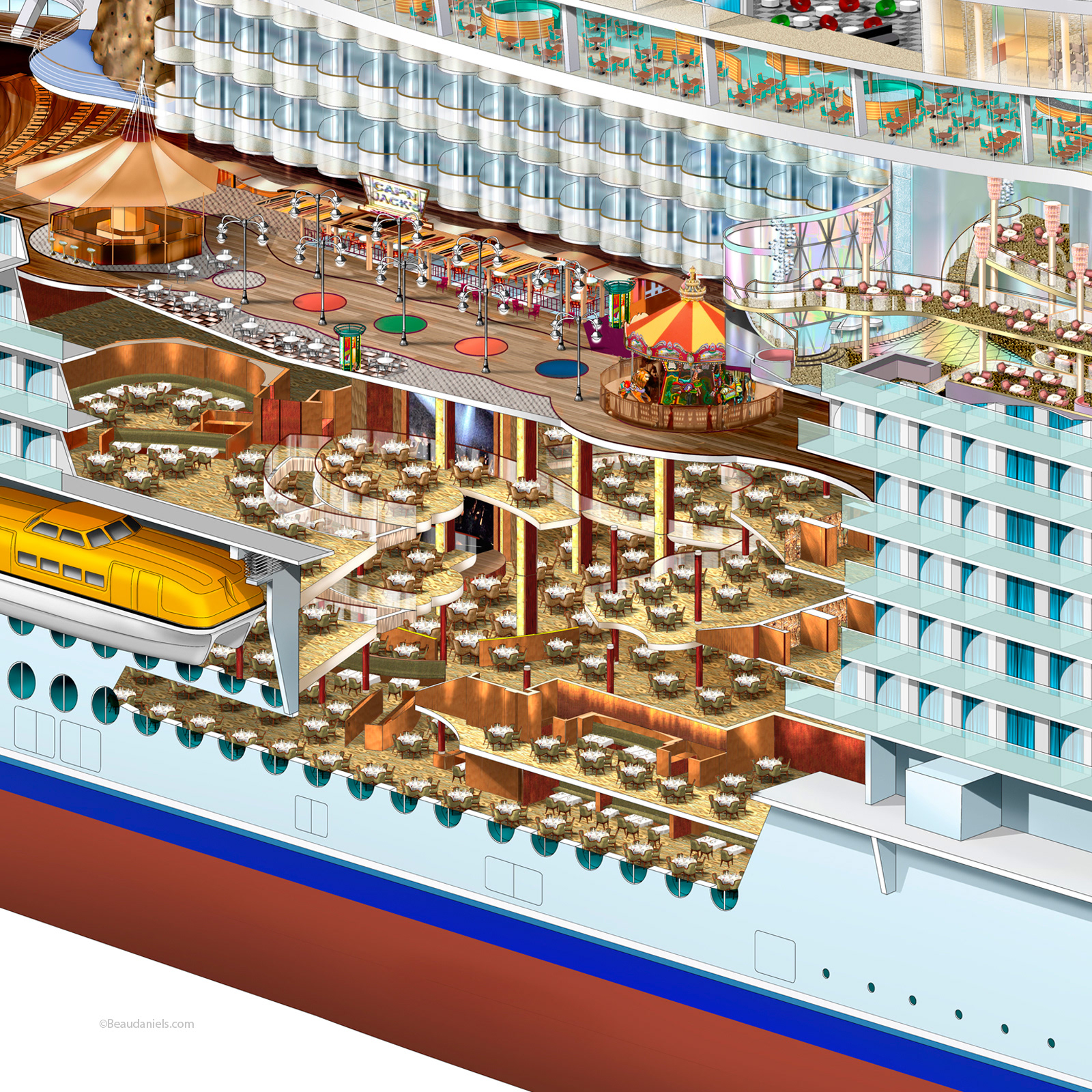 Beau and Alan Daniels illustration portfolios. - Royal Caribbean Cruise ...