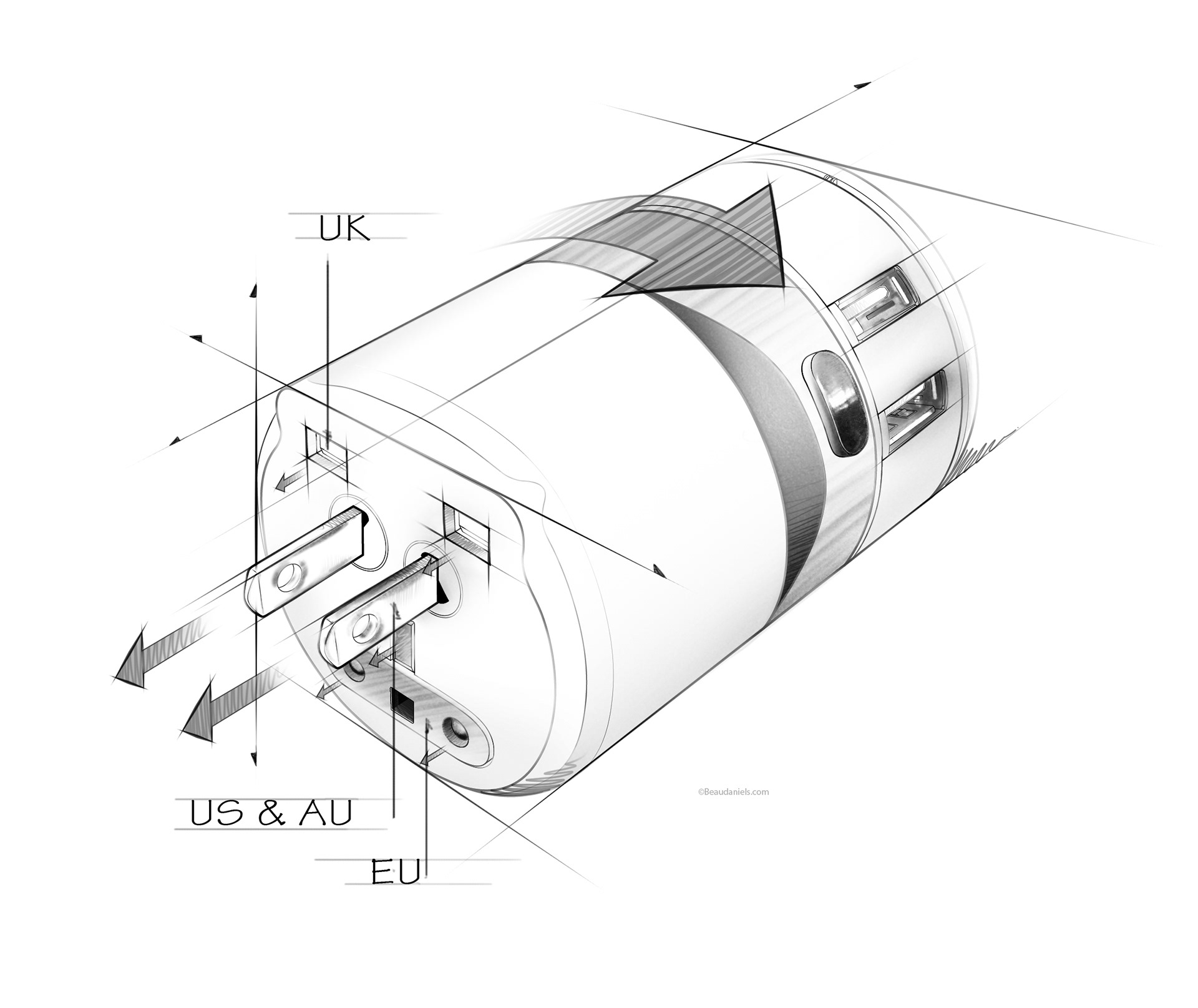 Restoration Hardware. "World Charger"  power adapter