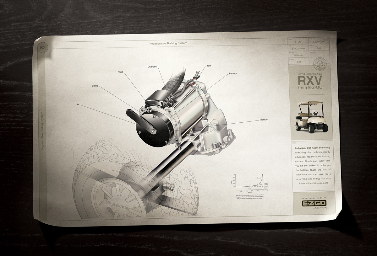 Final print ad of the regenerative braking system.