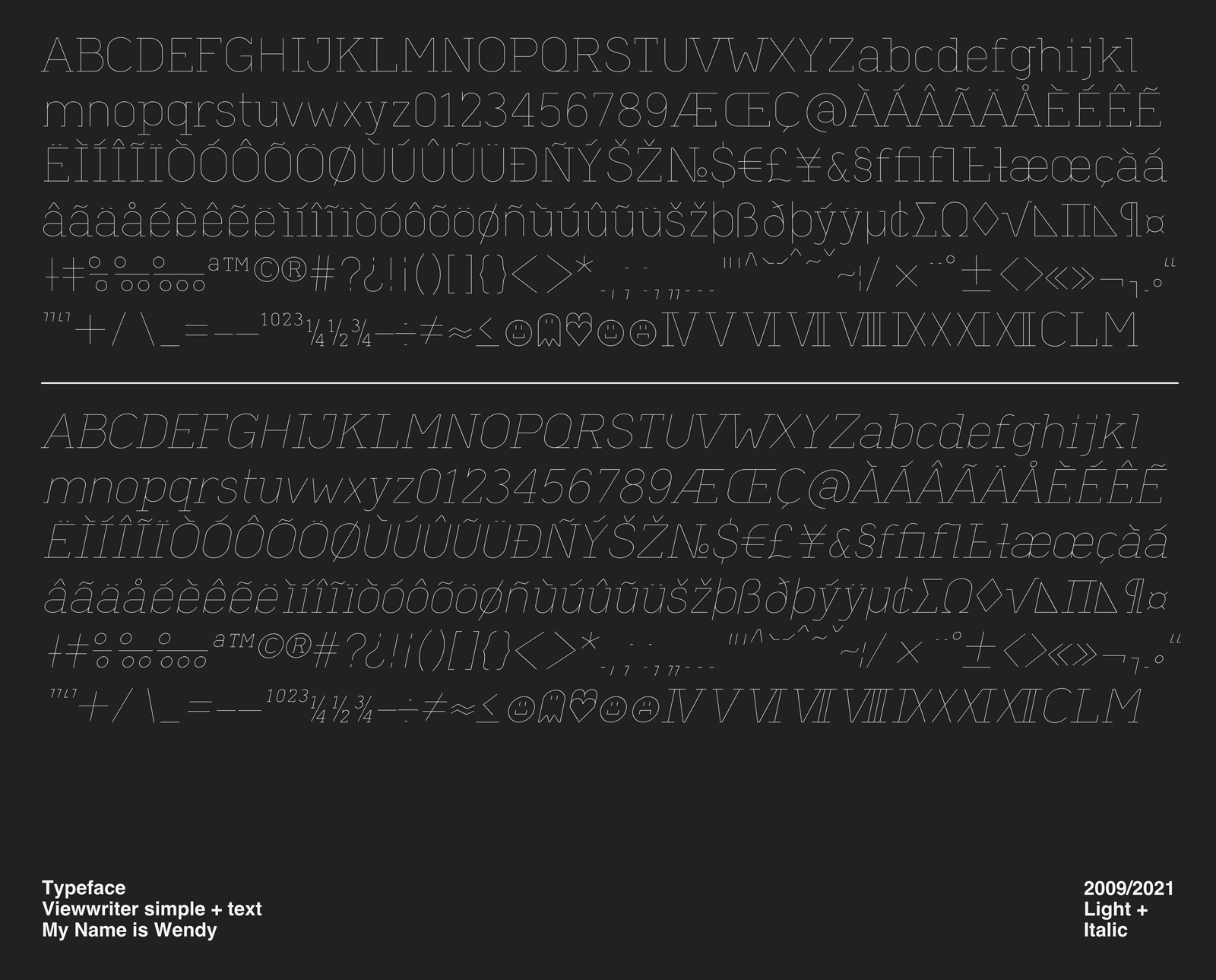 Presentation of the View Writer typeface