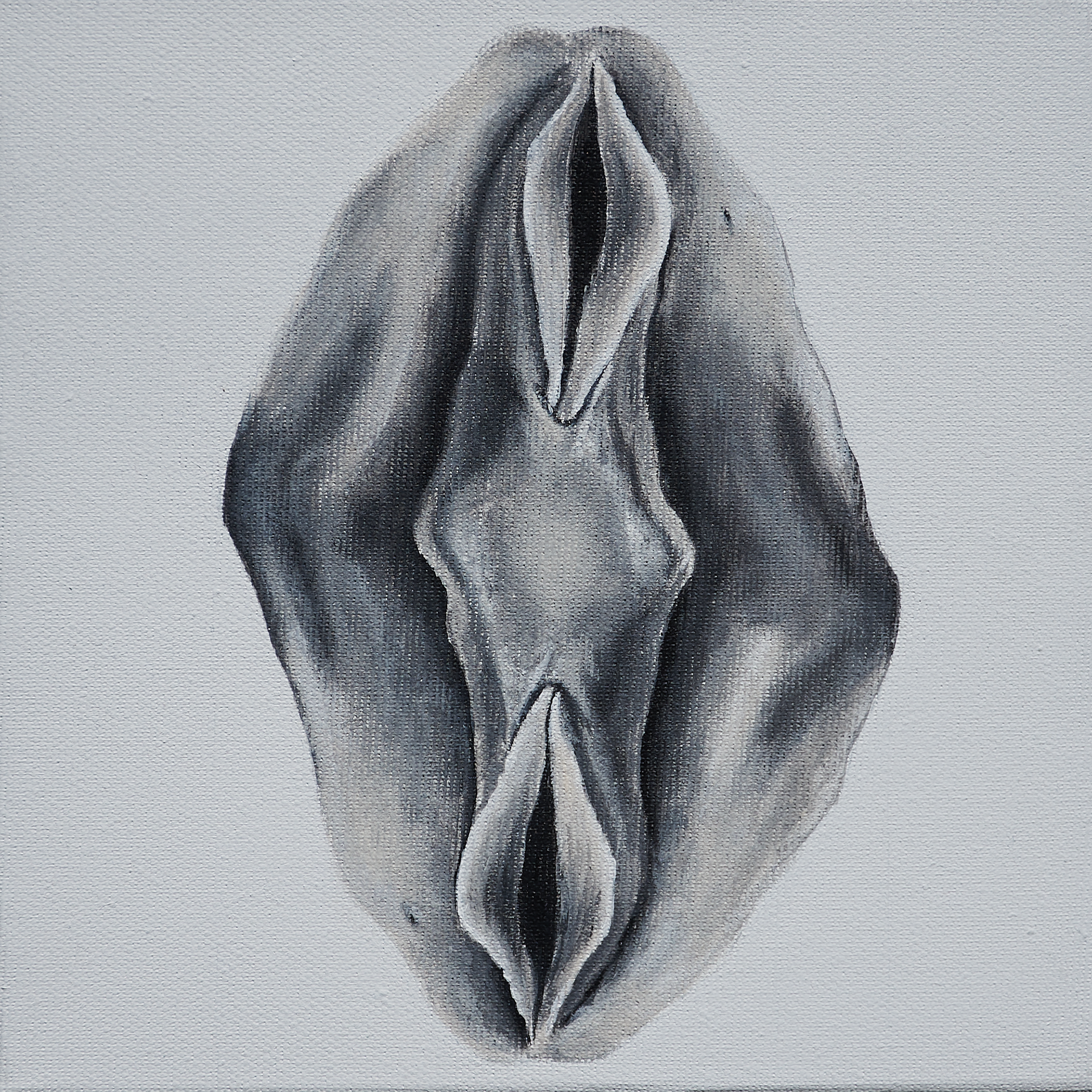 Cipka, 2019-2020, akryl na płótnie, 20x20 cm