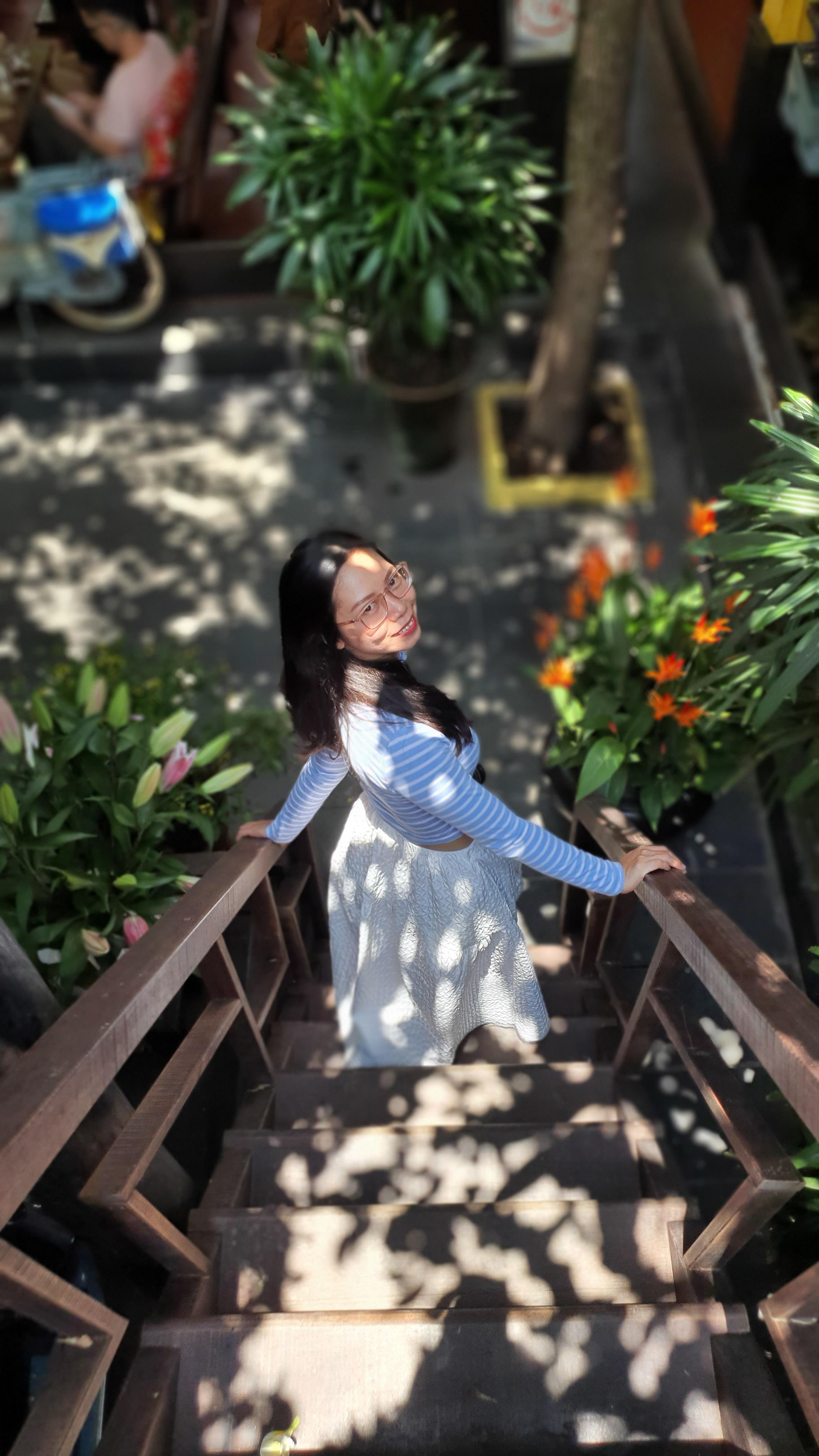 look up
