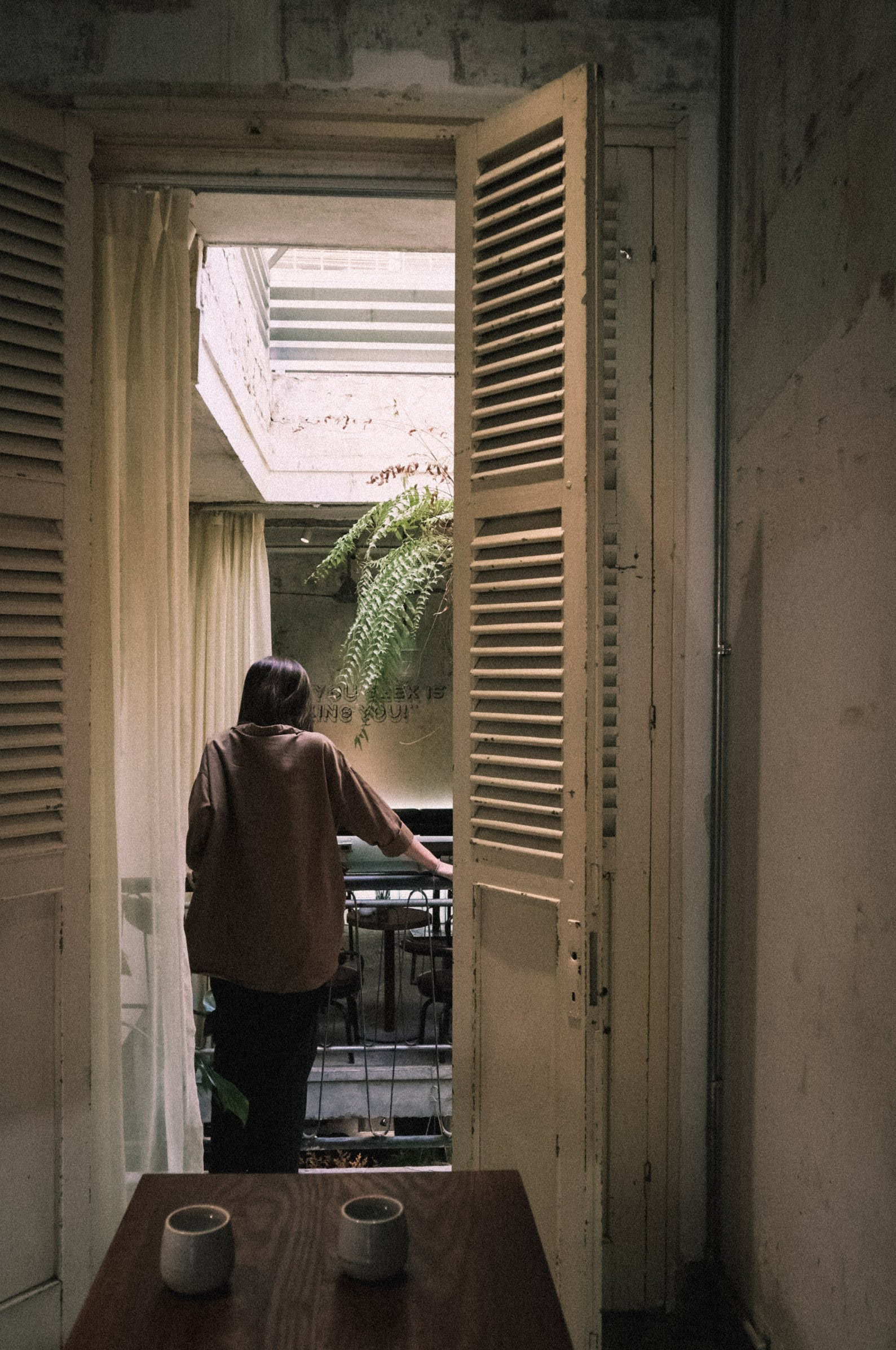 outside the window
