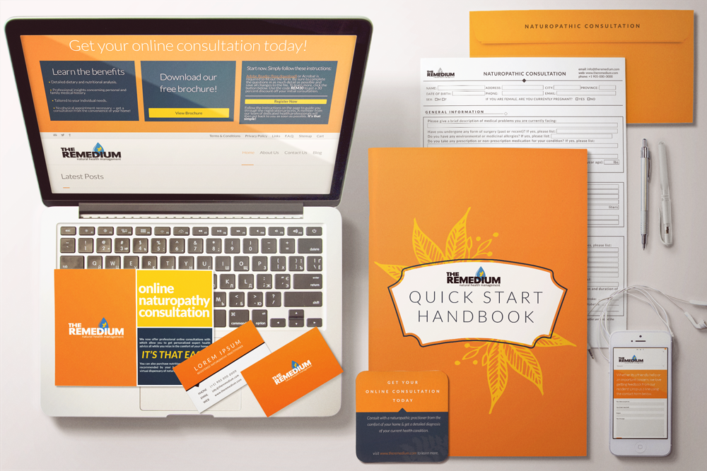 The Remedium // Logo + Brand Identity + Web Design + Print Media