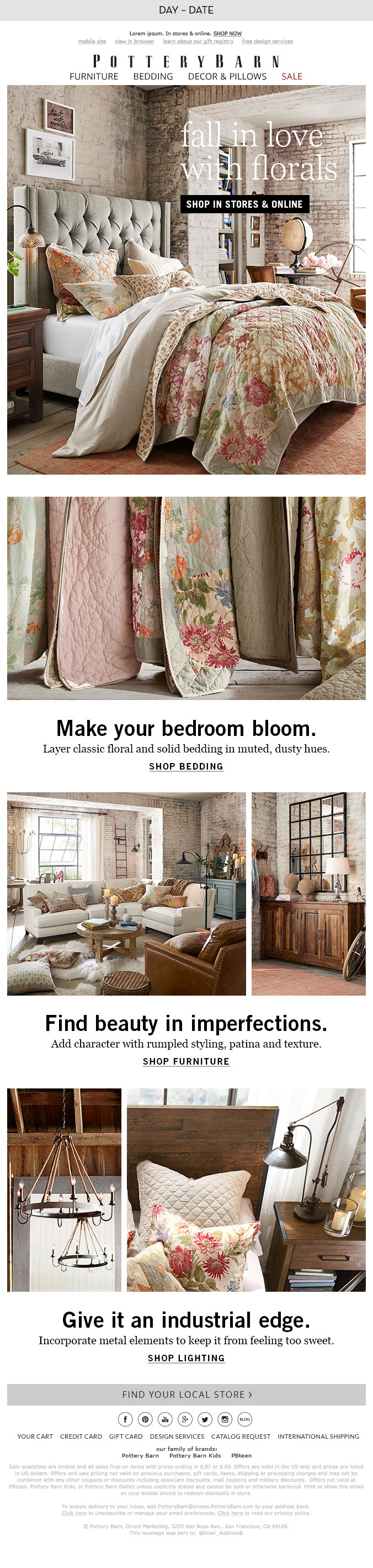 Megan Breault Digital Email Pottery Barn