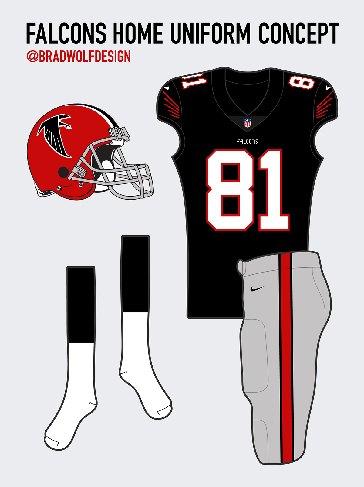 Brad Wolf Design Atlanta Falcons Uniform Concept