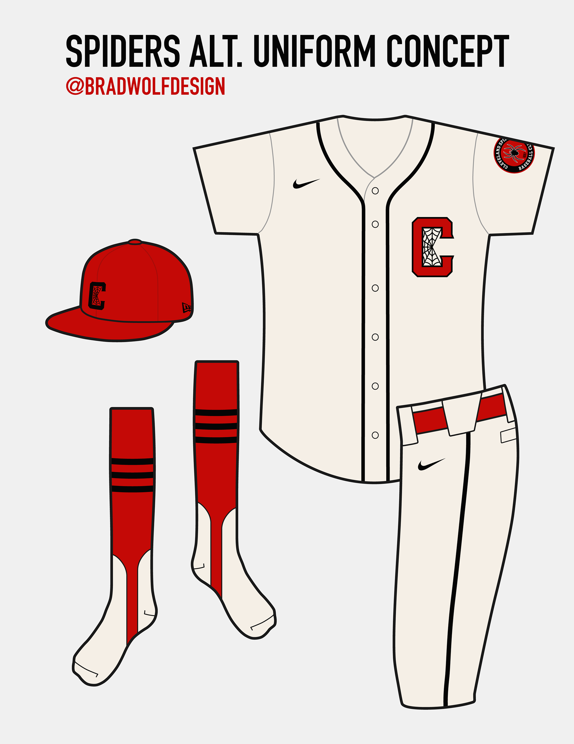 UNOFFICiAL ATHLETIC  Cleveland Spiders (Indians) Rebrand